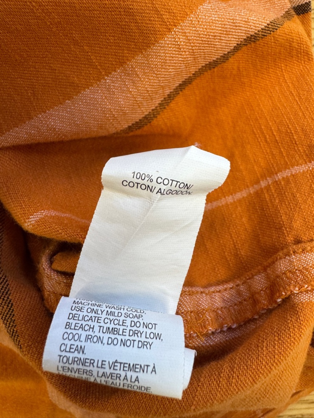 Lucky Brand Women’s 100% Cotton Burnt Orange Striped Adjustable Tank Top Size M - Picture 4 of 7